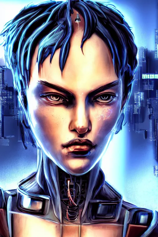 Image similar to a close - up portrait of a cyberpunk cyborg girl, by antonis mor, rule of thirds