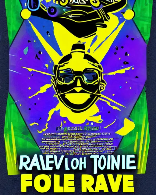 Image similar to rave flyer by junior tomlin