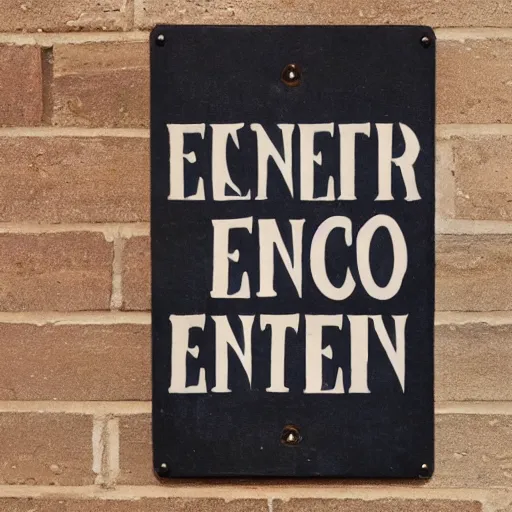 Image similar to E N C O I N T E R sign reads ' E N C O I N T E R '