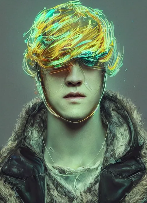 Image similar to a highly detailed long shot photo of masculin male face portrait, futurism, rococo cyber neon lighting, detailed futuristic fibonacci jewelry, profile posing, hyper photorealistic, crispy quality, digital photography, trending in pinterest, cinematic, 4 k ultra hd, art by pascal blanche, art by greg rutkowski, art by artgerm,