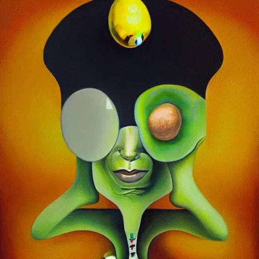 Image similar to lemon fears, oil on canvas, surrealism