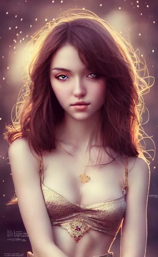 Prompt: a gorgeous russian female photo, bokeh, beautiful face, professionally retouched, soft lighting, realistic, smooth face, full body shot, torso, dress, perfect eyes, sharp focus on eyes, 8 k, high definition, insanely detailed, intricate, elegant, art by artgerm and kyoung hwan kim