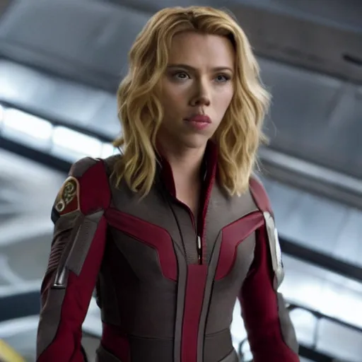 Image similar to a still of Scarlett Johansson in Battlestar Galactica