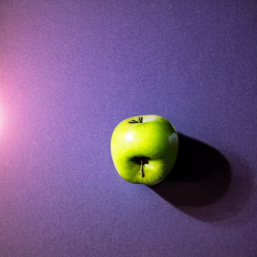 Prompt: professional photo of an apple that is blue, with a glowing gold aura around it, highly detailed, extremely high quality, hd, 4 k, 8 k, professional photographer, 4 0 mp, canon 3 0 0 mm, lifelike, top - rated, award winning, realistic, detailed lighting, detailed shadows, sharp, no blur, edited, corrected, trending