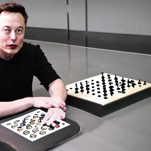 Image similar to Elon musk playing baduk