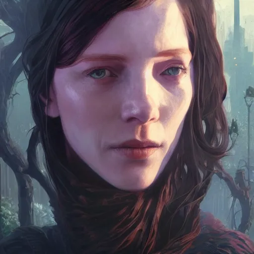 Image similar to highly detailed portrait, eldritch woman, in gta v, stephen bliss, unreal engine, fantasy art by greg rutkowski, loish, rhads, ferdinand knab, makoto shinkai and lois van baarle, ilya kuvshinov, rossdraws, tom bagshaw, global illumination, radiant light, detailed and intricate environment