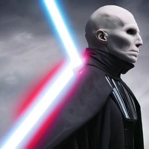 Prompt: photo of voldemort vs darth vader, 8 k cinematic