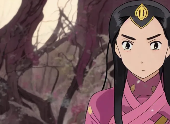 Prompt: gal gadot as nezuko screenshot from demon slayer 鬼滅の刃 anime gal gadot