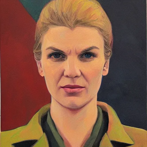 Image similar to kim wexler portrait 1 9 7 0 s style, painting by kuzma petrov - vodkin, cyberpunk