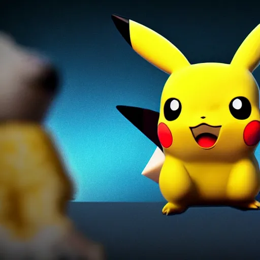 Prompt: Pikachu crying, detailed 4k render, live action movie still