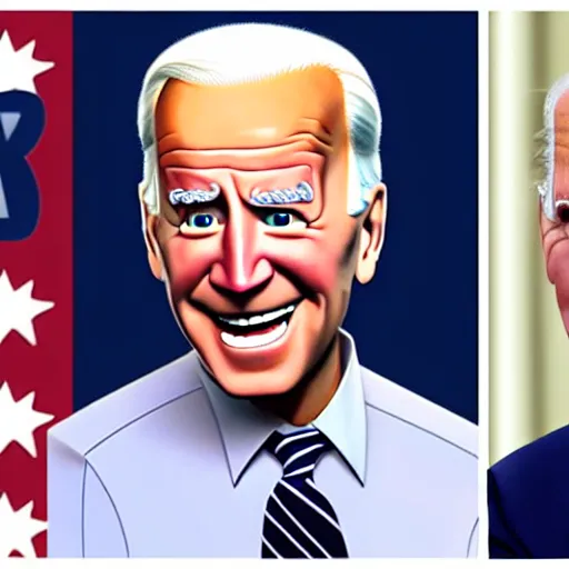 Image similar to Joe Biden as a Pixar character