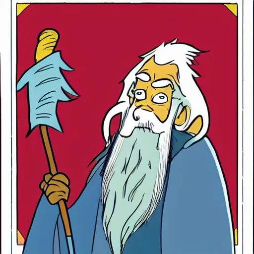 Prompt: gandalf as a dr seuss character