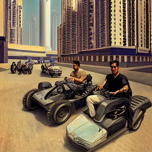 Image similar to gta : dubai, by john collier