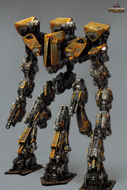 Prompt: mechwarrior - 2, intricate ornate humanoid mecha warrior,