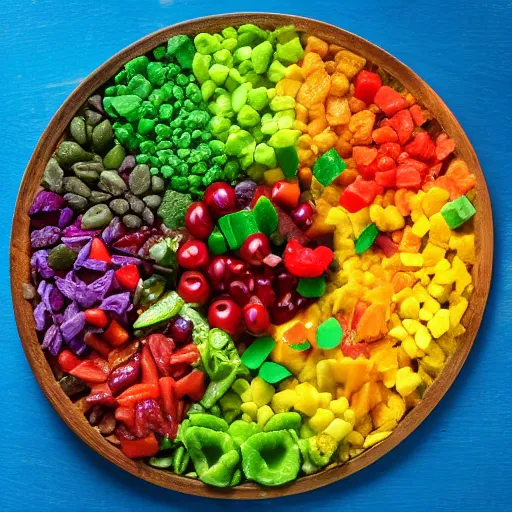 Prompt: 8 k photos of human eats rainbow, uhd details