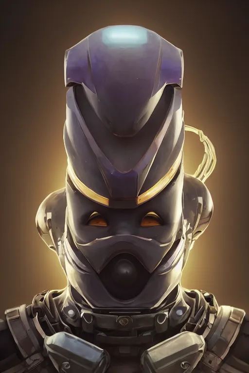 Image similar to epic mask helmet robot ninja portrait stylized as fornite style game design fanart by concept artist gervasio canda, behance hd by jesper ejsing, by rhads, makoto shinkai and lois van baarle, ilya kuvshinov, rossdraws global illumination radiating a glowing aura global illumination ray tracing hdr render in unreal engine 5