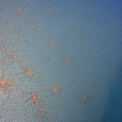 Image similar to seabed showing the marks caused by scallop dredging
