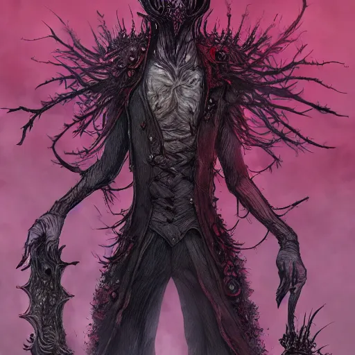 Prompt: Vileplume in style of Bloodborne. Concept art, cosmic horror, body horror, ArtStation.