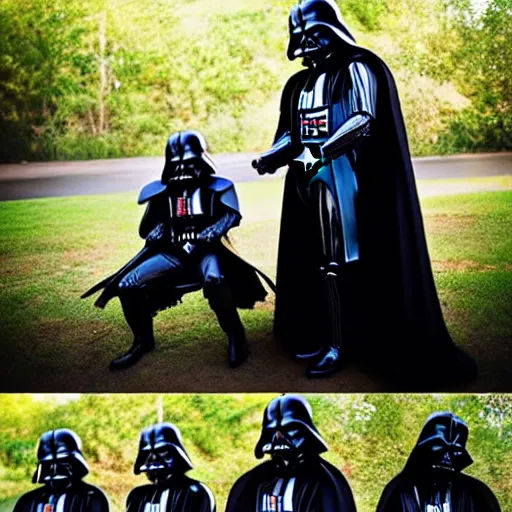 Prompt: Darth Vader Photoshoot