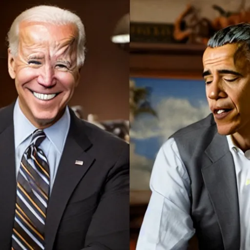 Image similar to joe biden and barack obama in the movie pineapple express