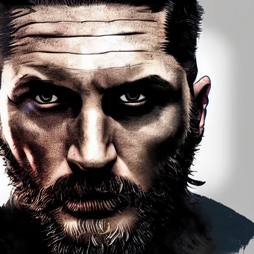 Image similar to Tom Hardy in wolverine suit Digital art 4K quality Photorealism