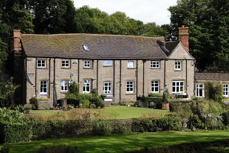 Image similar to Giger, an estate agent listing photo, external view of a 5 bedroom detached countryside house in the UK, by Giger