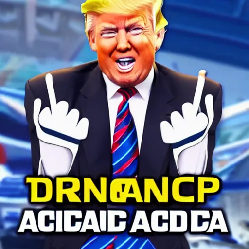 Prompt: donald trump starting in my hero academia ( high detailed, greatly illustrated, good quality, uhd, great render image, 4 k )