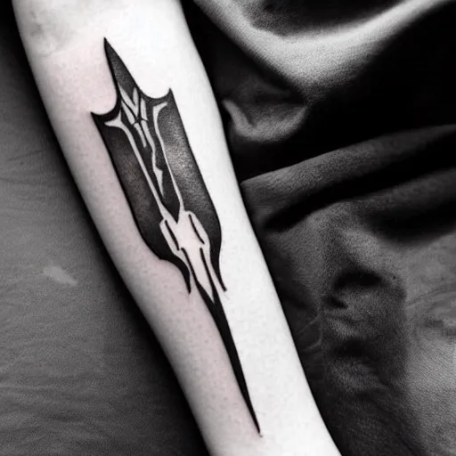 Image similar to minimal dagger tattoo