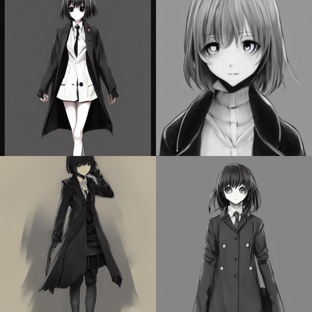 anime girl coat