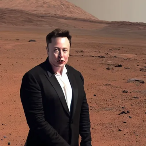 Prompt: Elon Musk on mars