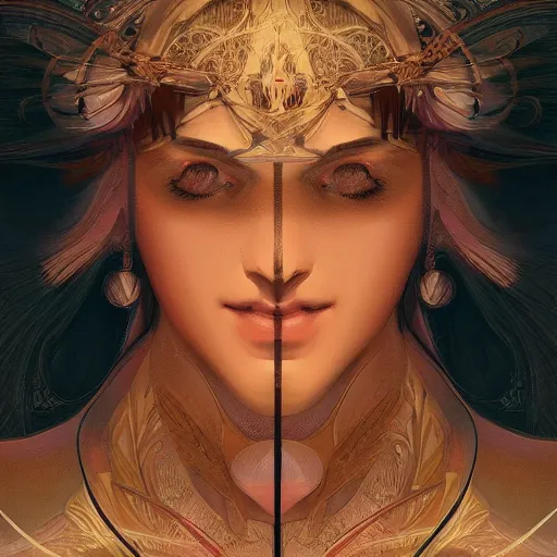 Image similar to symmetry!! intense portrait of broli, intricate, elegant, highly detailed, my rendition, digital painting, artstation, concept art, smooth, sharp focus, illustration, art by artgerm and greg rutkowski and alphonse mucha