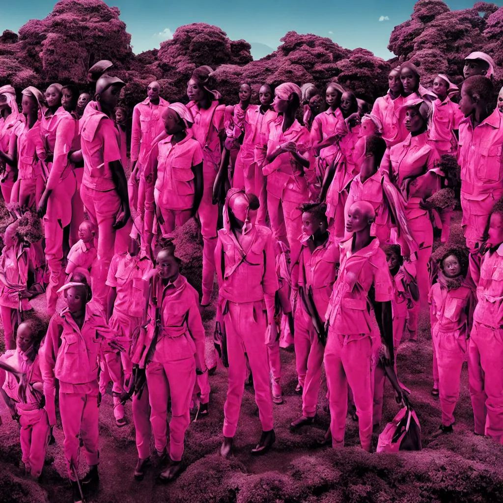 Image similar to advertising campaign by richard mosse