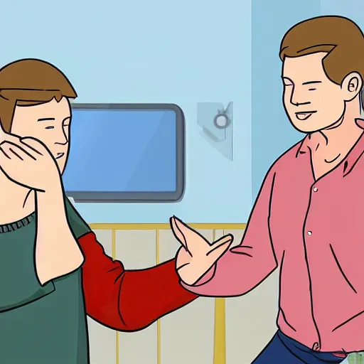 Image similar to wikihow image of how to make airplane noises to annoy your neighbour