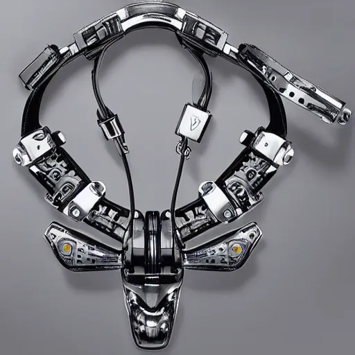 Prompt: Balenciaga cybernetic accessories