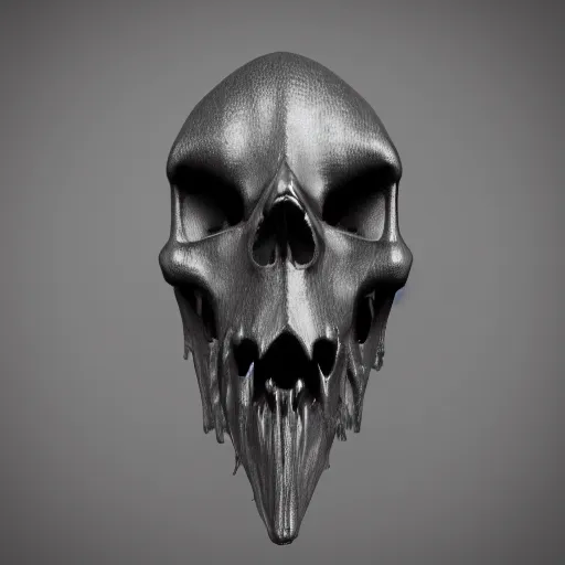 Image similar to a black sword skull handle, ornament, on a gray background, a 3 d render by dom qwek, studio lighting, raytracing, trending on polycount, futurism, hard surface modeling, rendered in maya, 3 ss max, blender, artstation hd