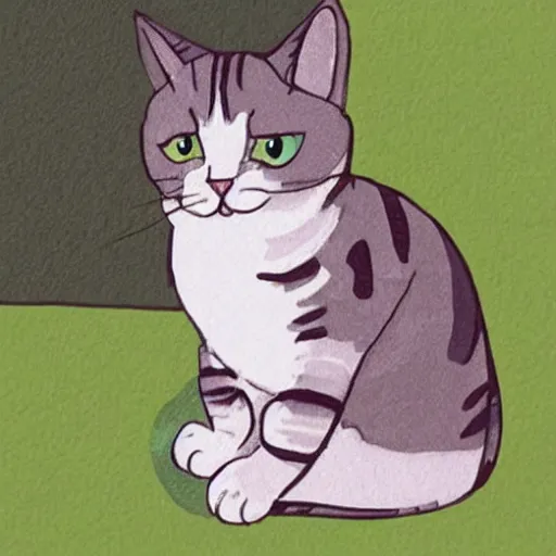 Prompt: a cute cat in the style of david lanham