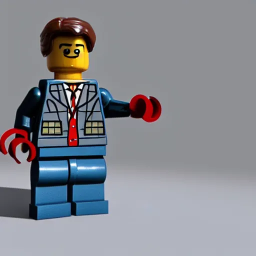 Image similar to a 3 d render of a saul goodman lego