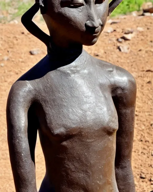 Image similar to bronze sculpture of himba woman