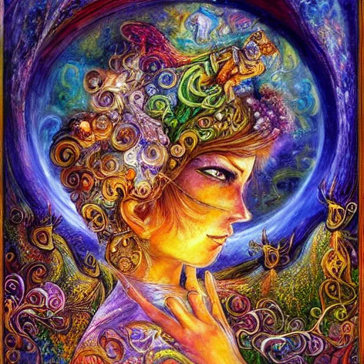 Prompt: a fantasy world by Josephine Wall