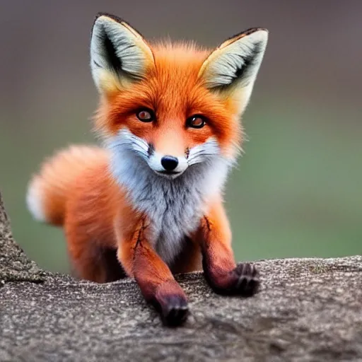 Prompt: cute little fox
