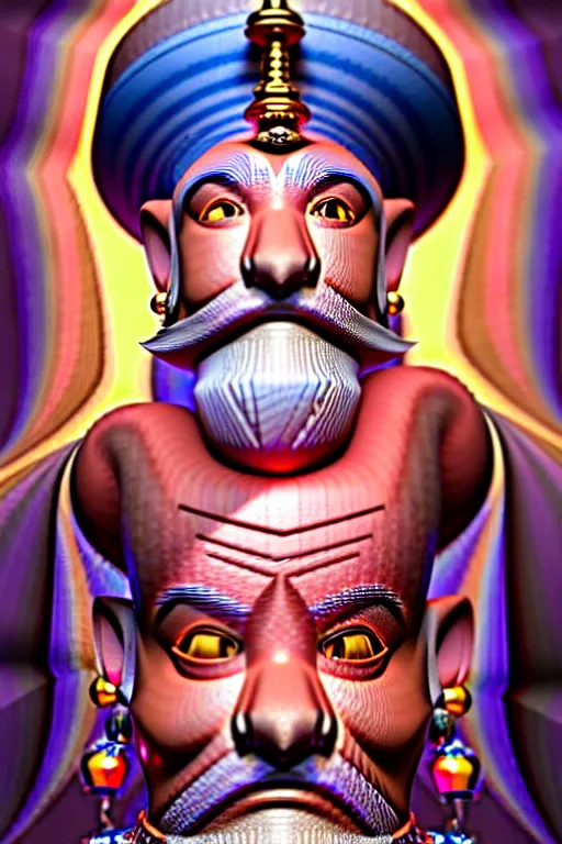 Image similar to maximalist detailed handsome masculine wise old male genie portrait by adoryanti, machine. delusions, holosomnia, electrixbunny, rendered in discodiffusion. decorated with pearls and gems, behance hd. by wlop, studio ghibli. ilya kuvshinov, igor goryunov artgerm. ray tracing hdr polished sharp