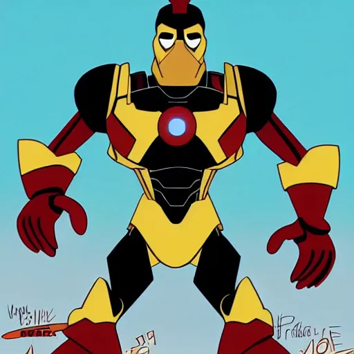 Image similar to daffy duck as iron man