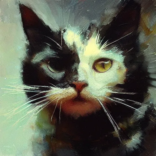 Prompt: cat with nick offerman face, jeremy mann painting