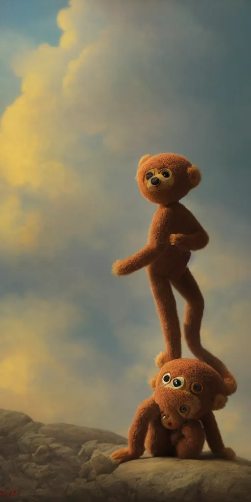 Prompt: cheburashka transgender in the style of aivazovsky 8 k,