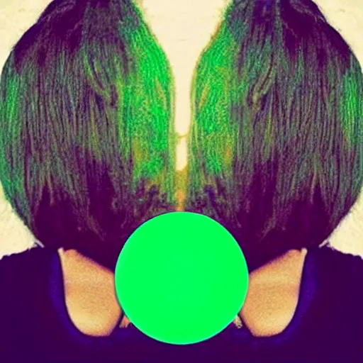 Image similar to a profile picture of a brunette teen boys instagram account about stable diffusion featuring a green color palette