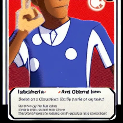 Image similar to A Pokémon card of Barack Obama,