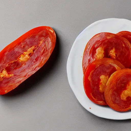 Image similar to photograph of a pepperoni toupanchi, 4K