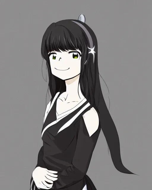 Image similar to a portrait of komi - san, anime character art, digital art