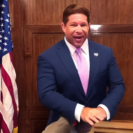 Image similar to Ron DeSantis as Gigachad