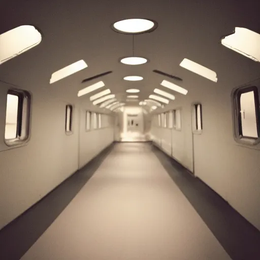 Image similar to noisy photograph of outside tiny homes in liminal underground, office ceiling panels, retrofuturism, brutalism, minimalist, cinematic, soft vintage glow